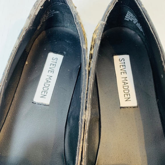 Steve Madden Loafer Flats Womens 8.5 Leopard Print Calf Hair Tassels Slip On - Picture 4 of 12